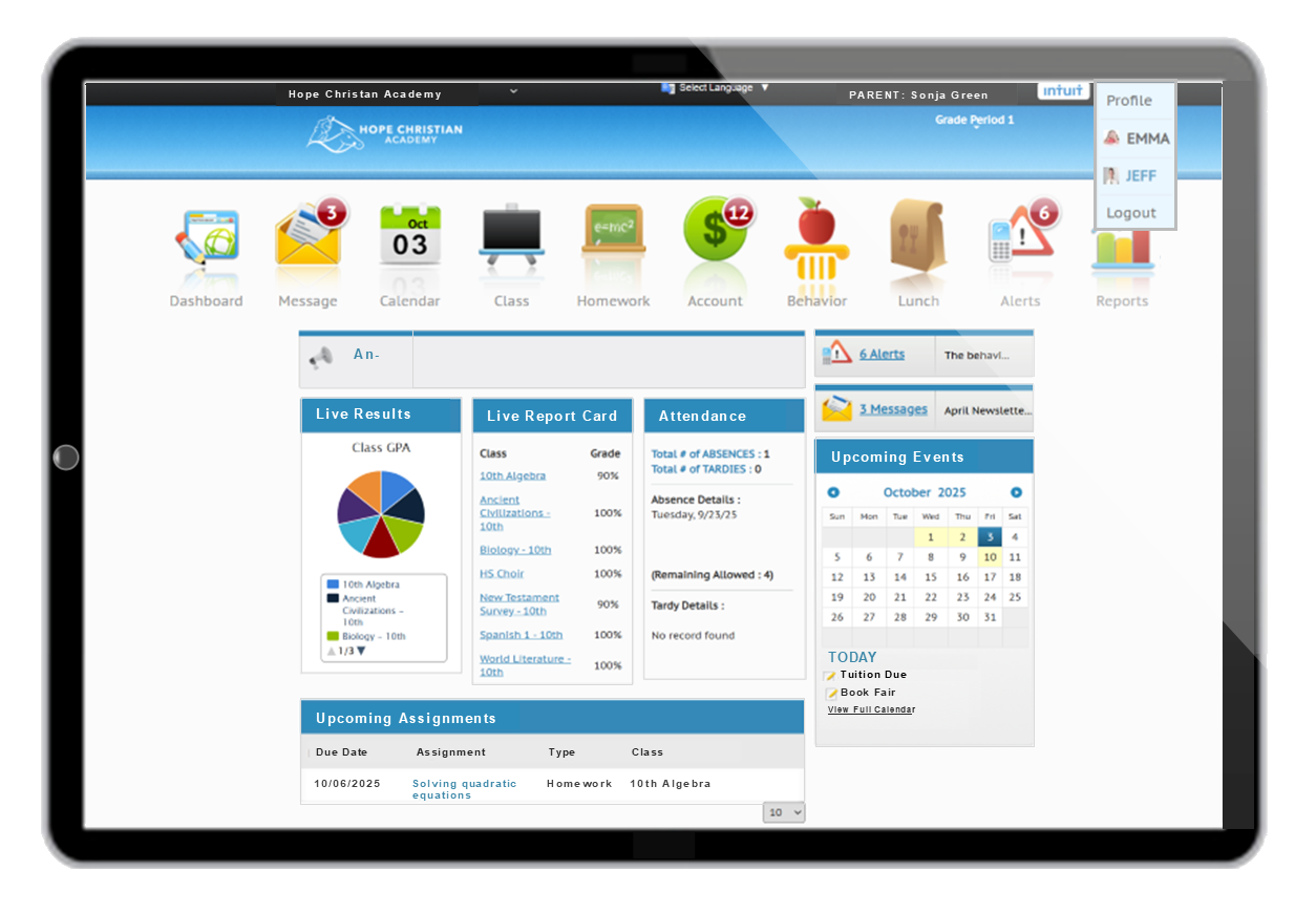 Parent Dashboard